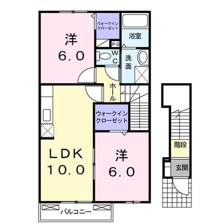 アボンデーレＡの物件間取画像